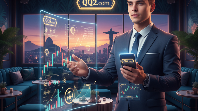 Pessoa analisando gráficos de apostas em um celular com interface neon